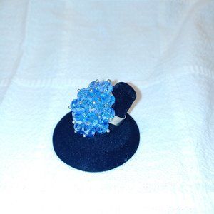 🌸4/$25🌸 - Beaded Aqua Glass Ring